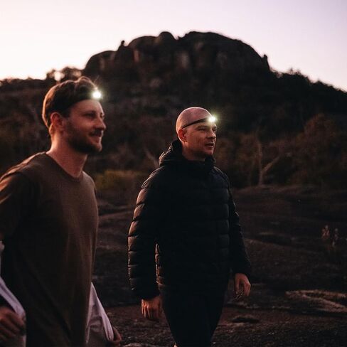 KNOG Quokka Silicone Rechargeable Headlamp - 150 Lumen, LED Head Lamp w/ 4 Modes, Waterproof Headlamp Flashlight for Outdoor, Camping and Hiking Gear with Comfortable Reading Light - Rescue Orange in Kuwait