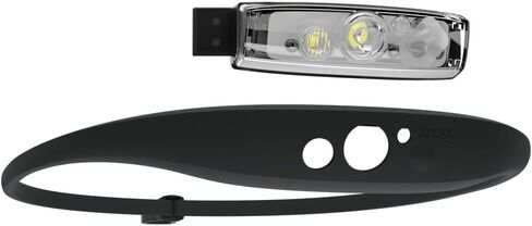 KNOG Quokka Silicone Rechargeable Headlamp - 150 Lumen, LED Head Lamp w/ 4 Modes, Waterproof Headlamp Flashlight for Outdoor, Camping and Hiking Gear with Comfortable Reading Light - Rescue Orange in Kuwait