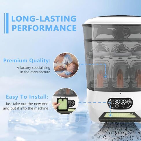 عبوة من 4 قطع بديلة لفلتر HEPA متوافقة مع غسالة زجاجات الأطفال بيبي بريزا برو ومجفف زجاجات الأطفال المتقدم من بيبي بريزا in Kuwait