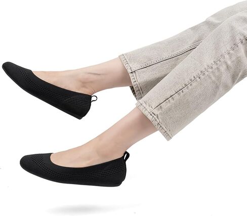 VJH confort Women’s Flats Shoes Ballet Knit Comfort Foldable Round Toe Slip-on Casual Office Work Walking Flats in Kuwait