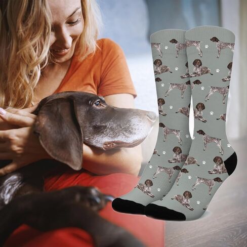 Subvise Funny Dog Crew Socks,Personalized Pet Athletic Winter Socks for Men Women in Saudi Arabia