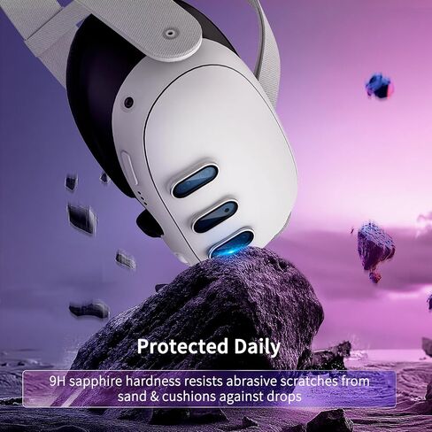 واقي عدسة الكاميرا Laeuzn مع ملحقات Oculus Meta Quest 3، غطاء واقي شاشة الكاميرا، زجاج مقسى رفيع 9H، مضاد للخدش، إطار معدني، ملحقات عدسة عالية الوضوح (فضي) in Saudi Arabia