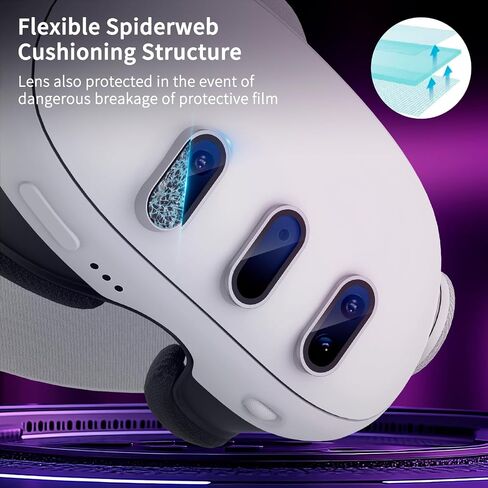 واقي عدسة الكاميرا Laeuzn مع ملحقات Oculus Meta Quest 3، غطاء واقي شاشة الكاميرا، زجاج مقسى رفيع 9H، مضاد للخدش، إطار معدني، ملحقات عدسة عالية الوضوح (فضي) in Saudi Arabia