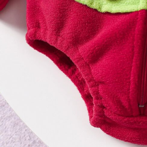 Lamuusaa Newborn Baby Girl Boy Christmas Outfit Warm Long Sleeve Hoodie Romper Zipper Bodysuit Stripe Leg Warmers Set in Saudi Arabia