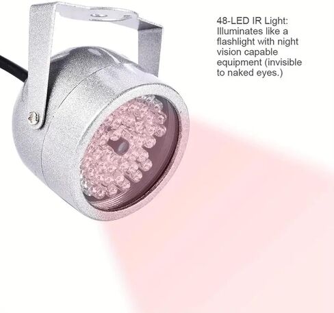 48 LED IR Illuminator, IR Infrared Night Vision Illuminators Lights Waterproof for Outdoor Security Cameras with 90°Wide Angle in Saudi Arabia