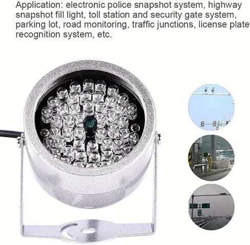 48 LED IR Illuminator, IR Infrared Night Vision Illuminators Lights Waterproof for Outdoor Security Cameras with 90°Wide Angle in Saudi Arabia