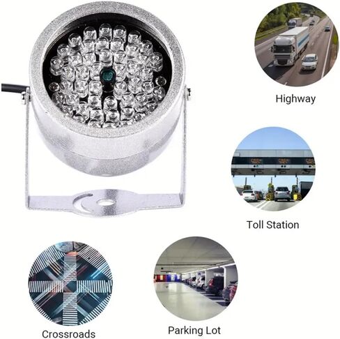 48 LED IR Illuminator, IR Infrared Night Vision Illuminators Lights Waterproof for Outdoor Security Cameras with 90°Wide Angle in Saudi Arabia