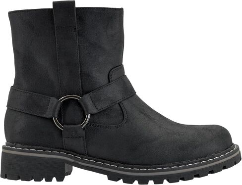 Corkys Footwear Fall In Love Modest 1.25-Inch Heel Booties with Memory Foam Insoles, Full Inside Zip, and Harness Detail – Stylish & Comfortable Fall Essential in Saudi Arabia