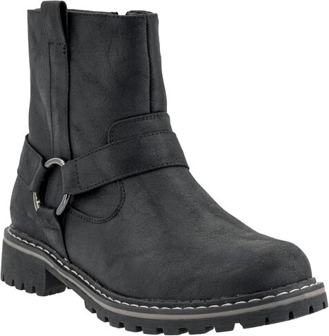 Corkys Footwear Fall In Love Modest 1.25-Inch Heel Booties with Memory Foam Insoles, Full Inside Zip, and Harness Detail – Stylish & Comfortable Fall Essential in Saudi Arabia
