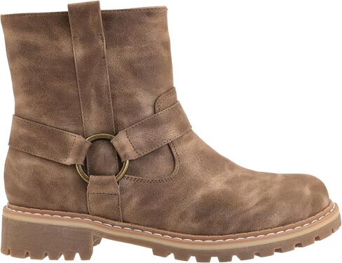 Corkys Footwear Fall In Love Modest 1.25-Inch Heel Booties with Memory Foam Insoles, Full Inside Zip, and Harness Detail – Stylish & Comfortable Fall Essential in Saudi Arabia