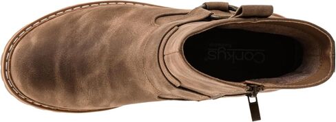 Corkys Footwear Fall In Love Modest 1.25-Inch Heel Booties with Memory Foam Insoles, Full Inside Zip, and Harness Detail – Stylish & Comfortable Fall Essential in Saudi Arabia