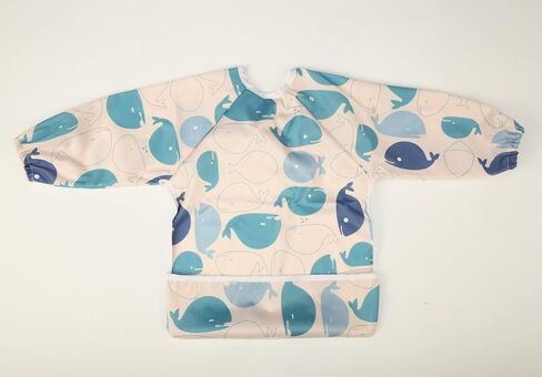 Baby Bib Sleeved Shirt with Pocket 1-3 Years Old Toddler Painting Drawing (Polar Bear) in Kuwait