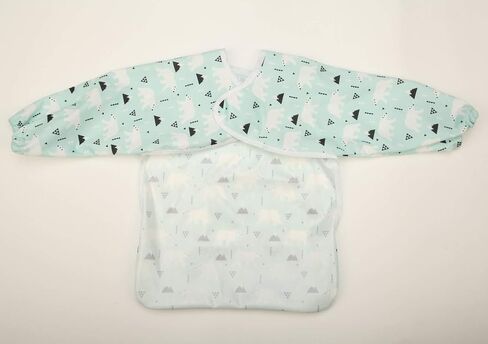 Baby Bib Sleeved Shirt with Pocket 1-3 Years Old Toddler Painting Drawing (Polar Bear) in Kuwait