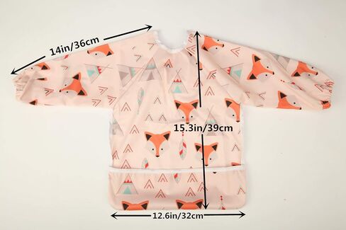 Baby Bib Sleeved Shirt with Pocket 1-3 Years Old Toddler Painting Drawing (Polar Bear) in Kuwait