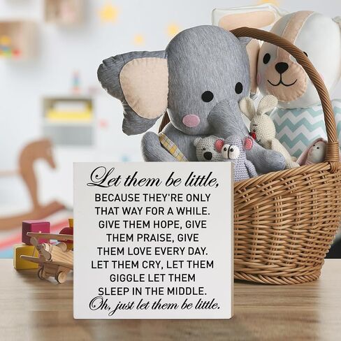 Nursery Decor Wooden Box Sign, Nursery Newborn Baby Boys Bedroom Desk Decor Toddler Kids Children Room Playroom Decoration, Long Live Boyhood, Nursery Gifts for Baby Boys in Saudi Arabia