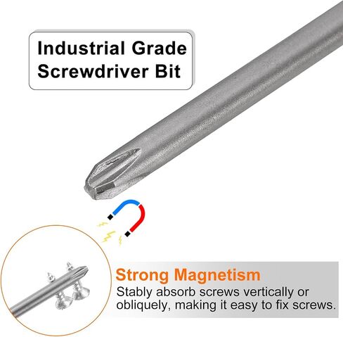HARFINGTON 10pcs #3 Phillips Screwdriver Bit PH3 1/4" Hex Shank 4" (100mm) Long Magnetic S2 Steel Industrial Grade Screw Driver Bit Cross Head Electric Drill Bits 0.236" (6mm) Rod in Saudi Arabia