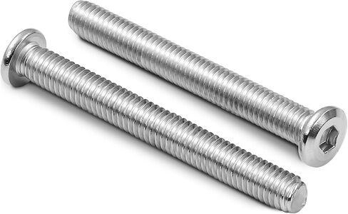 M6-1.0 x 60mm Flat Head Socket Head Screws for for Furniture Chair Table Desk Crib Bed, Stainless Steel 18-8, Bright Finish, Fully Threaded, 15 PCS in Kuwait
