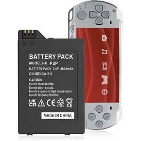 PSP1000 Battery, (2024 New Version) 4800mAh Ultra High Capacity Li-ion Replacement Battery for Sony PSP 1000 PSP-110 Console