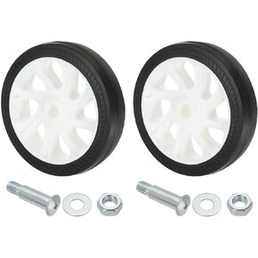 PATIKIL 5" Air Compressor Wheels, 2 Pack Universal Air Compressor Wheel Replacement Part with 0.5" Dia. Hole for Easy Mobility, White