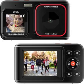 Digital Camera, FHD 1080P Digital Point and Shoot Camera with 16X Zoom, Compact Small Camera for Beginners, Black