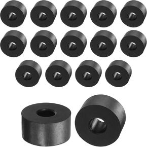 uxcell 16pcs Rubber Spacers 40mm OD, 16mm ID, 10mm Height Round Anti Vibration Spacer Rubber Bushing Grommets Thick Rubber Washers for Home Car Accessories
