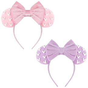DRESHOW Mouse Ears Bow Headbands Glitter Party Decoration Cosplay Costume for Girls & Women