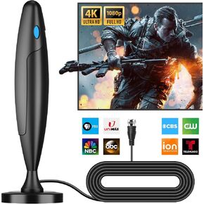 TV Antenna for Smart TV, TV Antenna Indoor Outdoor, Long Range Reception HD Antenna, Digital TV Antenna Supports 4k,1080p for Smart TV Local Channels