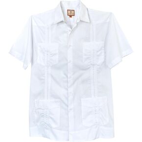 SUNINCANS Men's Traditional Guayabera Button Down Shirt