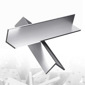 4PCS 13" Aluminum Angle Metal, 2" x 2" x 3/16" 6061 Aluminum Angle Material, T6511 Heat Treated, 5mm Thickness, for Furniture, Machine Parts, Precision Machining, and Various Industrial Materials