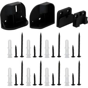 New HEELALBABY Retractable Baby Gates Replacement Parts Kit (Black) Extra Wide Baby Gate for Pet Full Set Wall Mounting Accessories with Anchors Brackets and Screws Mesh Dog Gate Accessories