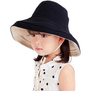 Toddler Kids Girl Breathable Pure Cotton Sun Hat Foldable UV Protection Floppy Beach Summer Hats