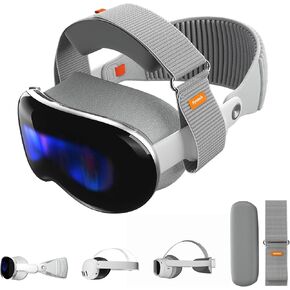 Syntech Head Strap Compatible with Apple Vision Pro/Quest 3S/3/2/Pico 4 Accessories, Reduce Facial Pressure Enhance Comfort for VR Headset, Adjustable Strap with Cushion Pad for Different Head Shapes