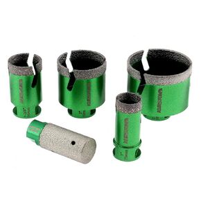 Diamond Core Drill Bit Set - Diameter 6/6/6mm 58-11 Thread Tile Hole Saws for Dry Drilling Porcelain Ceramic Tile Granite Marble Stone Angle Grinder