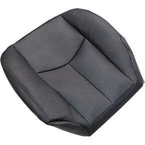 Driver Side Bottom Seat Cover Replacement Leather Dark Gray Compatible with Chevy Silverado Avalanche Sierra Tahoe Suburban Yukon XL GMC Sierra 2003 2004 2005 2006 2007