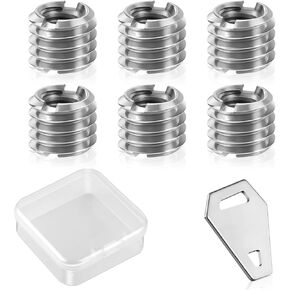 6PCS 1/4" to 3/8" Camera Convert Screw Tripod Adapter Mount, 3/8" to 1/4" Convert Screw Adapter Tripod Ball Head Reducer for Tripod, Monopod, Stainless Steel