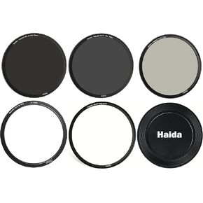 Haida HD4670-72 67mm / 72mm Magnetic Filter Set MC Optical Glass Incl Adapter, ND64, ND1000, CPL, Magnetic Lens Cap, Tortoise Case, 67mm to 72mm Step Ring