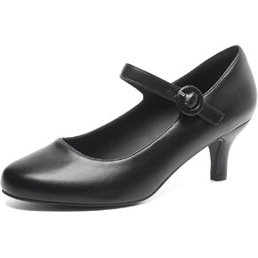 DREAM PAIRS Women's Kitten Heels Pumps, Low Heel Dress Shoes Mary Jane Round Closed Toe Comfortable Shoes for Wedding Office Dancing