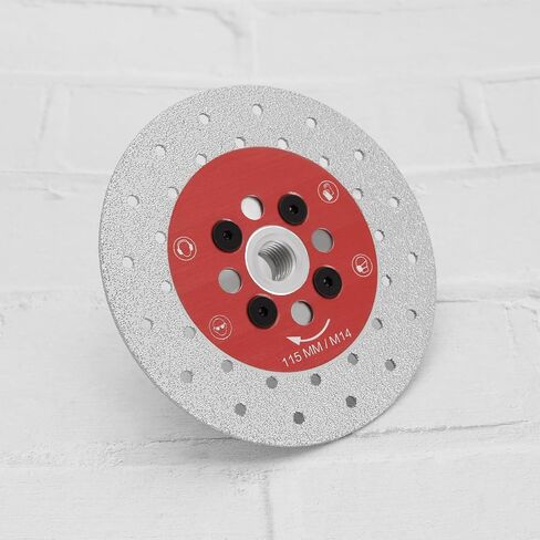 1x Diamond Cutting Disc 125mm x M14 Double Sided Vacuum Brazed Diamond Blade Blade Width 23mm Diamond Grain 45/50 for Angle Grinder for Marble Granite Concrete Porcelain Tiles in Saudi Arabia