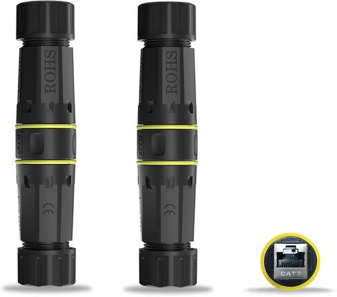 IP68 Waterproof Cat7 RJ45 Coupler, 10GB Shielded Pure Copper Ethernet Coupler, IP68 Waterproof Ethernet Outdoor LAN Connector for Starlink/Cat5/Cat6/Cat6A/Cat7 Ethernet Cable (1 PCS Female) in Saudi Arabia