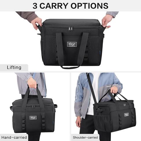 SUNUP 48 Cans Soft Sided Insulated Cooler Bag, Collapsible Large Ice Chest, Portable Leak-Proof Cooler for Travel, Camping, Beach, Grocery, Blue in Saudi Arabia