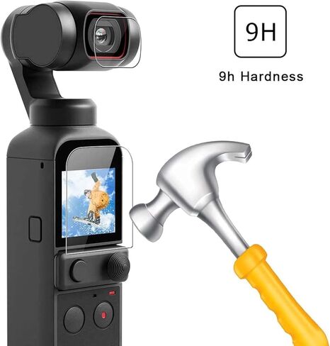 واقي شاشة زجاجي لـ DJI OSMO Pocket 3 + طبقة حماية للعدسة لكاميرا DJI OSMO Pocket 3 0.3 مم زجاج مقسى رفيع للغاية صلابة 9H مضادة للخدش وبصمات الأصابع ومضادة للغبار [2+2] حزمة in Kuwait