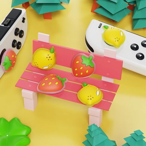 PlayVital Joystick Caps for Nintendo Switch, Thumbstick Caps for Switch Lite, Analog Cover for Switch OLED Joycon Thumb Grip Caps for Switch & Switch Lite & Switch OLED - Happy & Gloomy Style B in Kuwait
