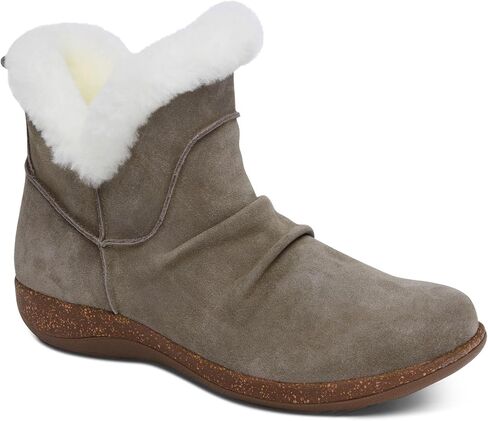 Aetrex Women's Remi Orthopedic Winter Boots for Women - Faux Fur Womens Booties in Saudi Arabia