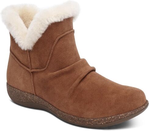 Aetrex Women's Remi Orthopedic Winter Boots for Women - Faux Fur Womens Booties in Saudi Arabia
