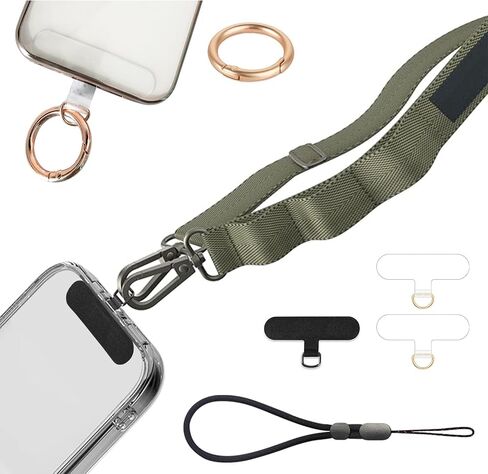Crossbody Phone Lanyard Chain Shoulder Cell Phone Strap Phone Charm Neck Chain Phone Holder 3 Pad Patche Tether Universal for iPhone 15 Pro Max 14 13 12 11 Samsung S24 Flip 5 Google Moto Gold in Saudi Arabia