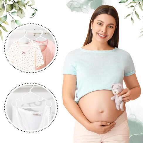 هافاويش 8 قطع فواصل خزانة أطفال و10 قطع شماعات أطفال لتنظيم الملابس، وفواصل مزدوجة الجوانب وشماعات بلاستيكية لملابس الأطفال in Kuwait