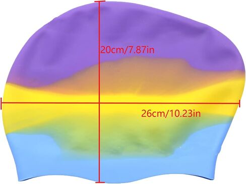Long Hair Silicone Swim Cap Women Girl Waterproof Bathing Pool Swimming Cap Cover Ears to Keep Your Hair Dry, Anti-Slip and 3D Soft Stretchable Durable Easy to Put On and Off (Pink) in Saudi Arabia