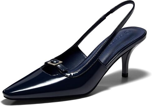 Coutgo Womens Kitten Heels Slingback Dress Shoes Buckle Office Work Pumps Shoes in Saudi Arabia