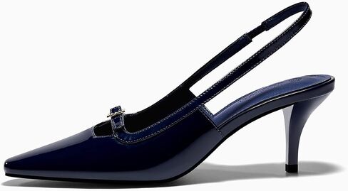 Coutgo Womens Kitten Heels Slingback Dress Shoes Buckle Office Work Pumps Shoes in Saudi Arabia