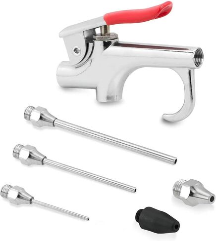 High Volume Powerful Air Blower Gun Kit with Rubber Guard Nozzle, Pneumatic Dust Blowing Tool and Air Compressor Accessories for Effective Cleaning in Saudi Arabia
